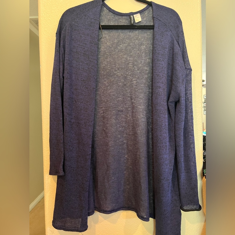Navy blue medium open cardigan